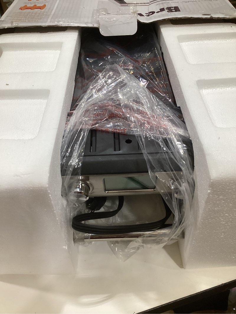 Condition photo showing As Is for breville bwm640xl smart 4-slice waffle maker, silver
