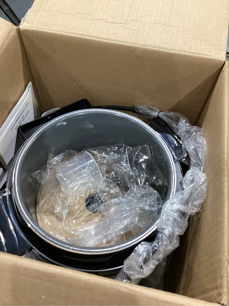 Condition photo showing Good Condition for carori electric pressure cooker 6 quart silver, non-stick pot, 9-in-1 instant pot, 12 preset functions with touchscreen, safe steam release, stew, slow cook, rice, sauté, warmer 6 quarts silver