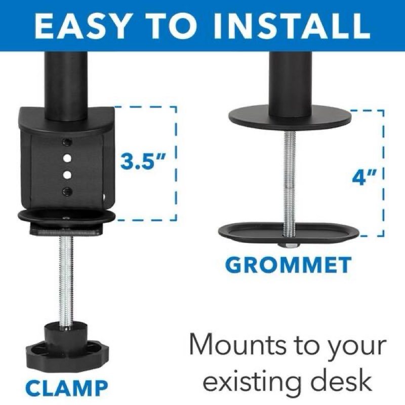 (Similar)Customer Reviews for mount-it! Full Motion Dual Monitor Desk Mount Fits