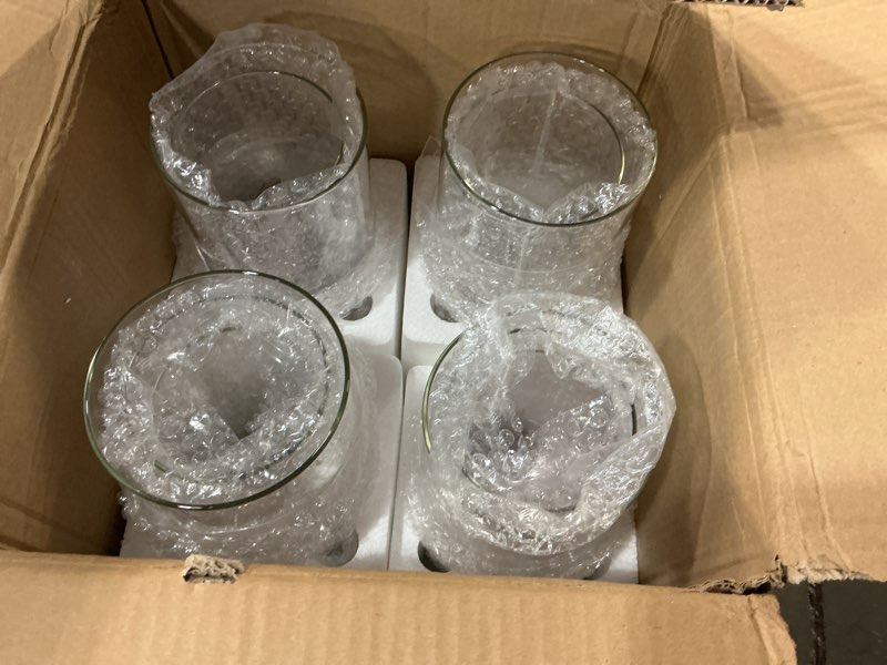 Condition photo showing New/Like New for phosphor hurricand candle holder 22 pcs, glass pillar candle holder, clear glass cylinder candleholder glass cylinder vase for centerpieces wedding party decoration clear
