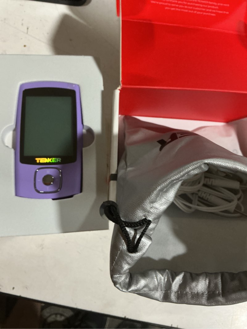 Condition photo showing Good Condition for tenker tens unit muscle stimulator, 24 modes tens ems machine for shoulder, sciatica, back pain relief, rechargeable electronic pulse massager with 2"x2" and 2"x4" electrode pads a-purple