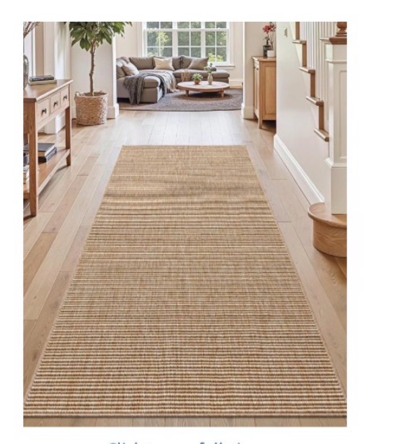 dexi hallway runner rug 3.3x8, woven braided farmhouse runner carpet indoor, absorbent thin long ent