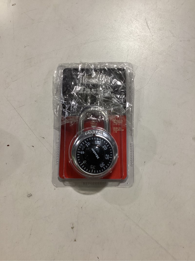 Condition photo showing item condition for Master Lock Non-Resettable Combination Padlock, 1-7/8-in Wide x 3/4-in Shackle