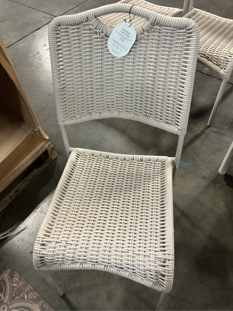 Condition photo showing Good Condition for monochromatic rope armless patio dining stack chair beige - threshold™