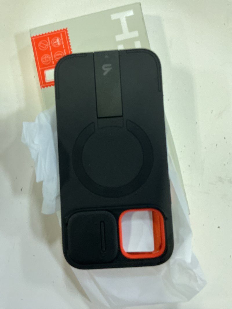 Condition photo showing Good Condition for suritch for iphone 12/12 pro case with magnetic camera slide cover and adjustable kickstand, compatible with magsafe, shockproof bumper case slim protective cover for iphone 12/12 pro 6.1 inch, black iphone 12/12 pro-6.1" black