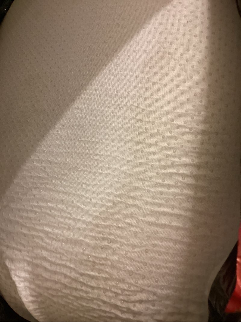 Condition photo showing As Is for eiayeebil 3 inch memory foam mattress topper full, memory foam pad with removable & washable cover, bed topper for back pain, non-slip ventilated design, full size 3 inch(white cover) full