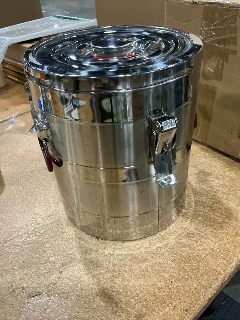 Condition photo showing Good Condition for tea thermos bucket drinks warmer beverage dispenser stainless steel water for coffee milk tea sweet soup, hot water dispenser insulated for tea, 10l/30l/40l 20l silver