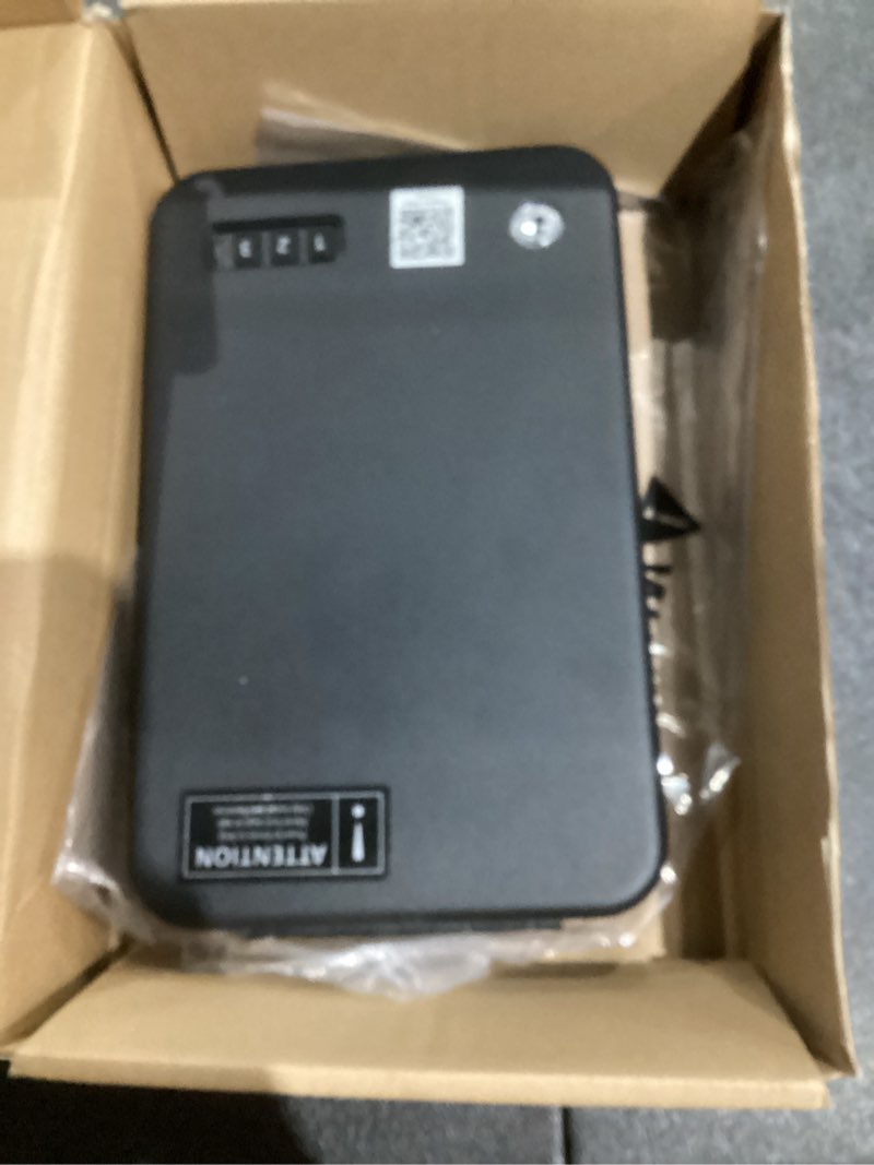 Condition photo showing Good Condition for Grimtron Portable Pistol Safes – Electronic Lock Box & Key Access, Silent Mode, Compact Car Gun Safe for Handgun, Small Single Safe for Travel, Office, Dorm Use