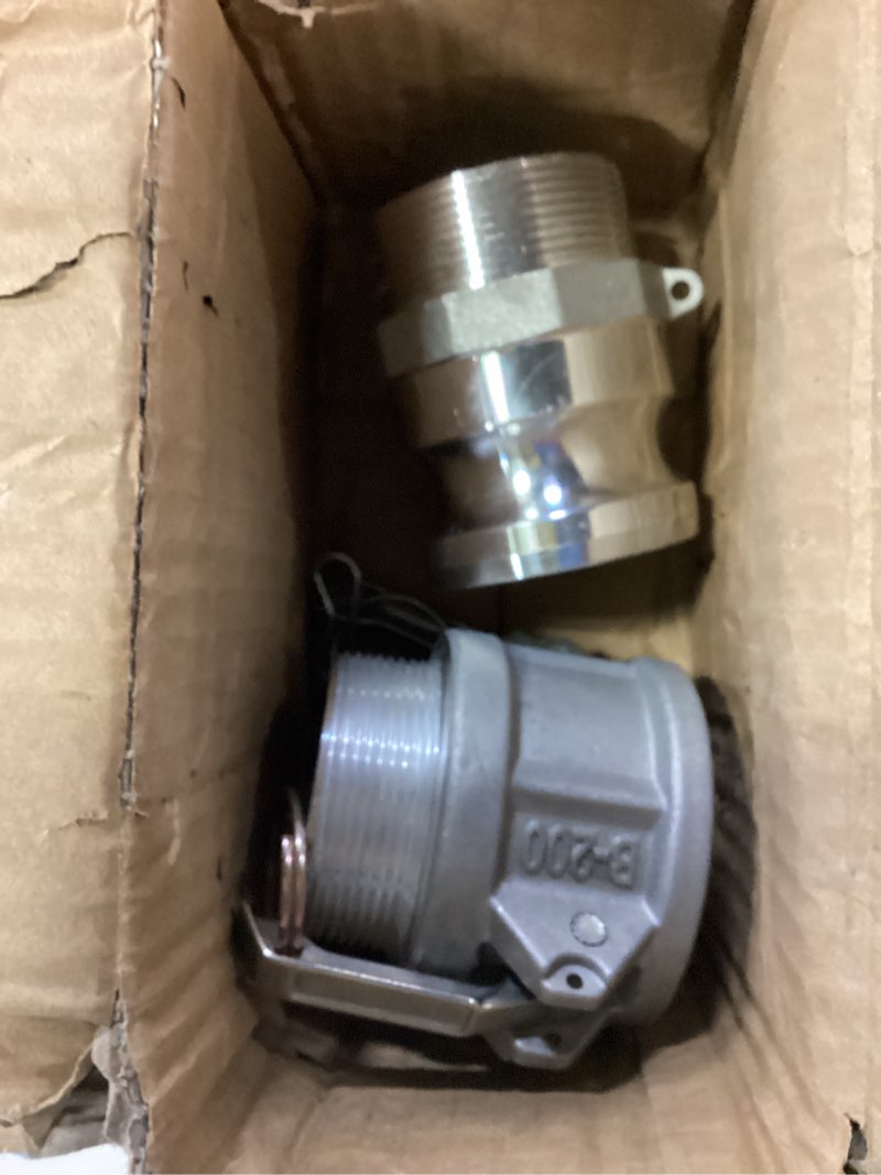 Condition photo showing Good Condition for qwork fire hose nozzle, 2" heavy duty npsh/npt fire equipment constant flow fog nozzle, with aluminum camlock fitting 2" npsh with 2 nozzle fits 1 pack