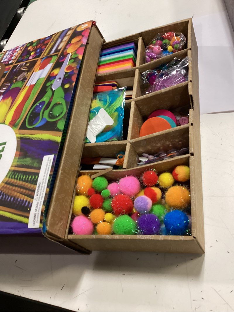 Condition photo showing Good Condition for dan&darci arts and crafts vault - craft supplies kit in a box for kids ages 4 5 6 7 8 9 10 11 & 12 year old girls & boys - crafting set kits - easter gift ideas for kid art activity gifts