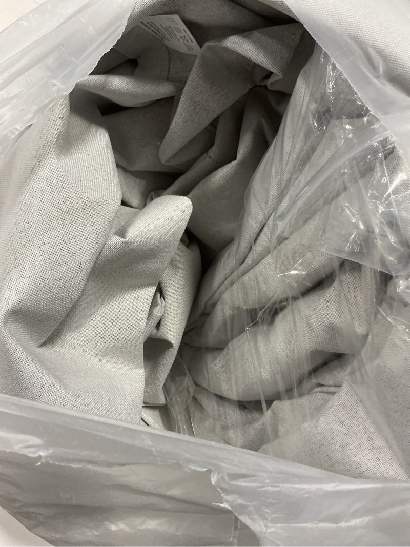 Condition photo showing Good Condition for Dreaming Casa 100% Blackout Curtains 102 Inches Long, Linen Textured Window Treatment Rod Pocket & Back Tab Curtain Drapes for Bedroom Living Room Divider, 2 Panels, 100" W x 102" L, Greyish White 100"W x 102"L (Pack of 2) Greyish White