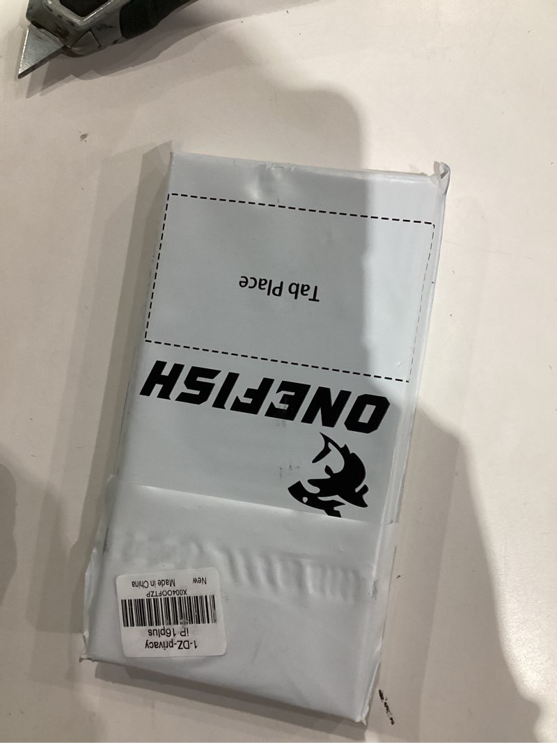 Condition photo showing New/Like New for OneFish Women Fashion Privacy Screen Protector for iPhone 16 Plus [6.7 inch]+ Camera Lens Protector, Sparkling Diamond Bling Edge 9H Tempered High-Definition Glass Privacy iPhone 16 Plus