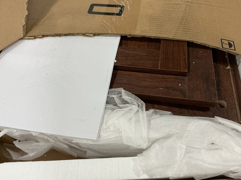 Condition photo showing New/Like New for choochoo shoe storage cabinet with 2 flip drawers, deodorizing shoe organizer storage for entryway, freestanding hidden slim narrow shoe rack cabinet, walnut walnut 2-drawers