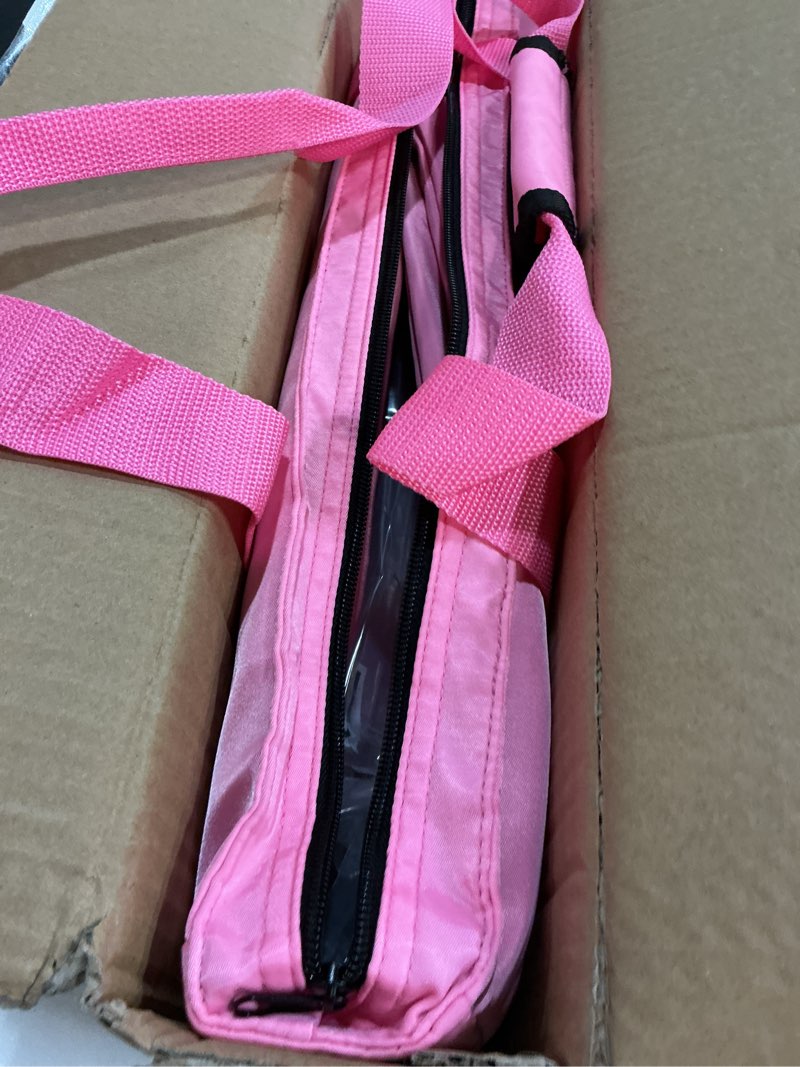 Condition photo showing Good Condition for american mahjong game set, 166 pink tiles, pink bag and accessories, 4 all-in-one transparent rack/pushers, mahjong tiles set