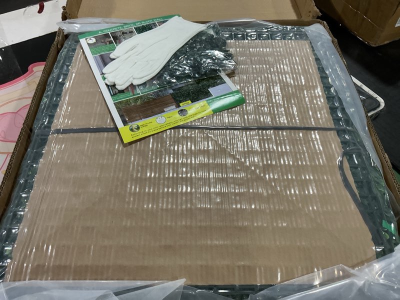 Condition photo showing New/Like New for Grass Wall Panels 12pcs 20"x20" Artificial Boxwood Panels,UV Protection Indoor Outdoor Faux Grass Wall Backdrop Hedge Grass Wall Decor Garden Backyard Fake Greenery Wall Fence Party