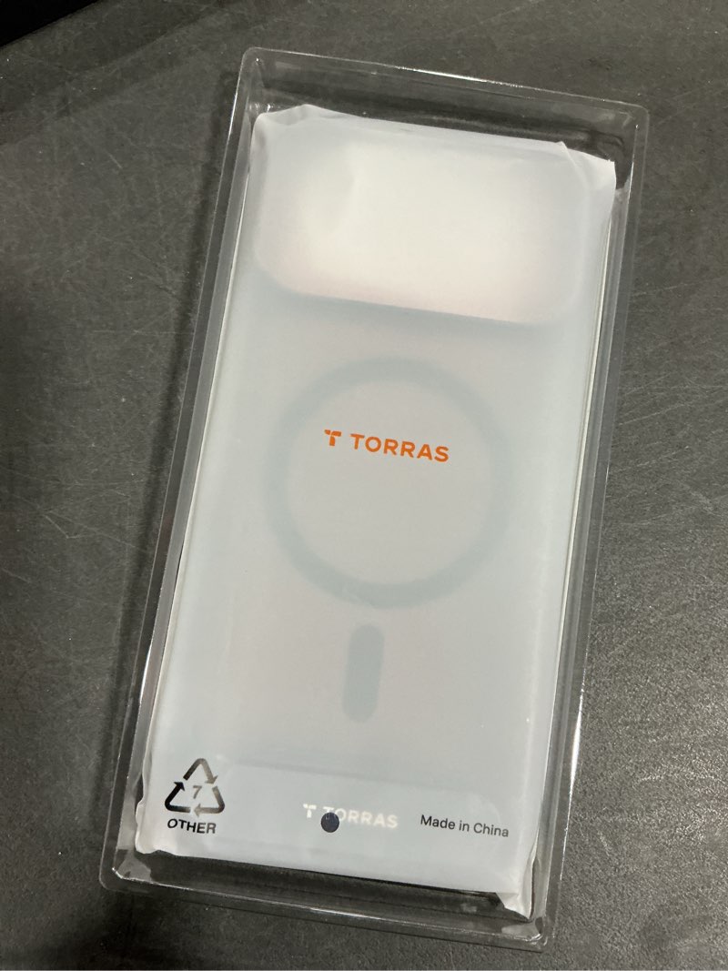 Condition photo showing New/Like New for TORRAS Strong Magnetic & Seamless Stand for iPhone 17 Pro Max Case, Fit for MagSafe, Military Grade Drop Protection, Invisible Adjustable Kickstand, Camera Control Button, Translucent Matte Deep Blue Deep Blue for iPhone 17 Pro Max