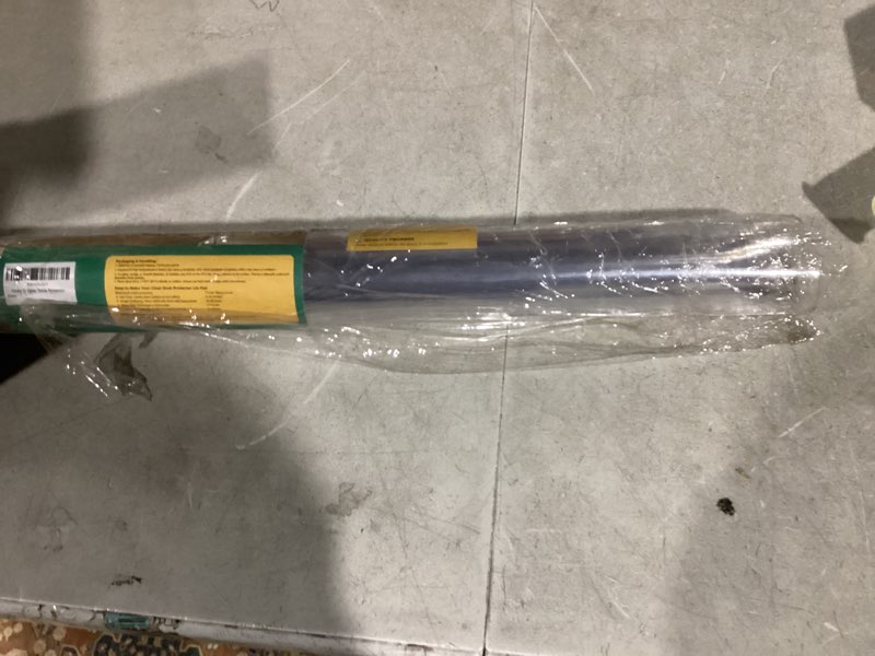 Condition photo showing Good Condition for 40 x 62 inch clear table cover protector, clear table protector for dining room table, 1.5mm plastic table cover, waterproof table pad for kitchen, office clear 40" x 62"