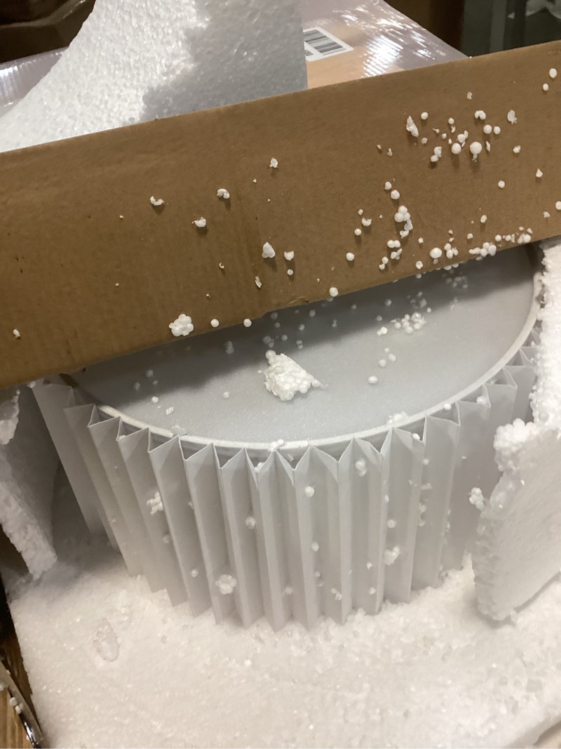 Condition photo showing As Is for Kyle 2-Light Matte Brass Flush Mount - one size