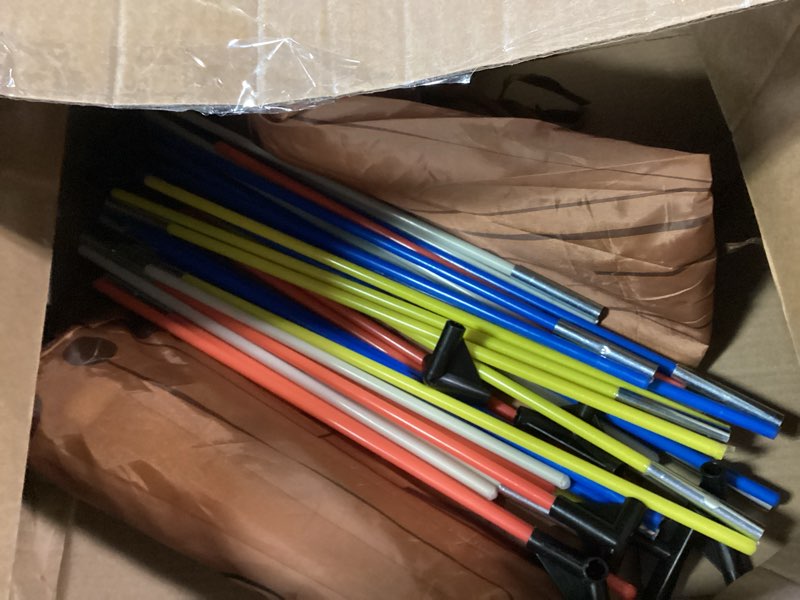 Condition photo showing As Is for Pacific Play Tents 60801 Kids Club House Playhouse, 50" x 40" x 50" New Size