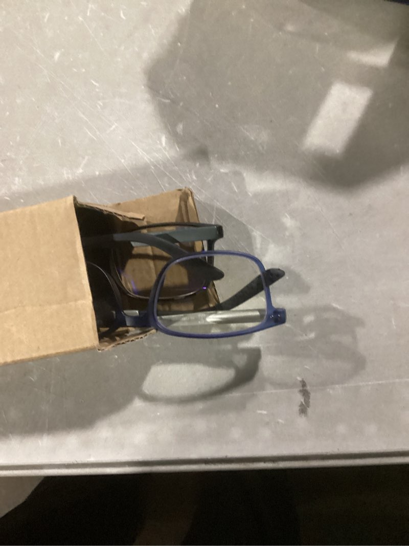 Condition photo showing Good Condition for EASY READ 2 Pairs TR90 Bifocal Reading Glasses for Men,Rectangular Sport Blue Light Blocking Readers with Spring Hinge Black/Blue 1.5 x