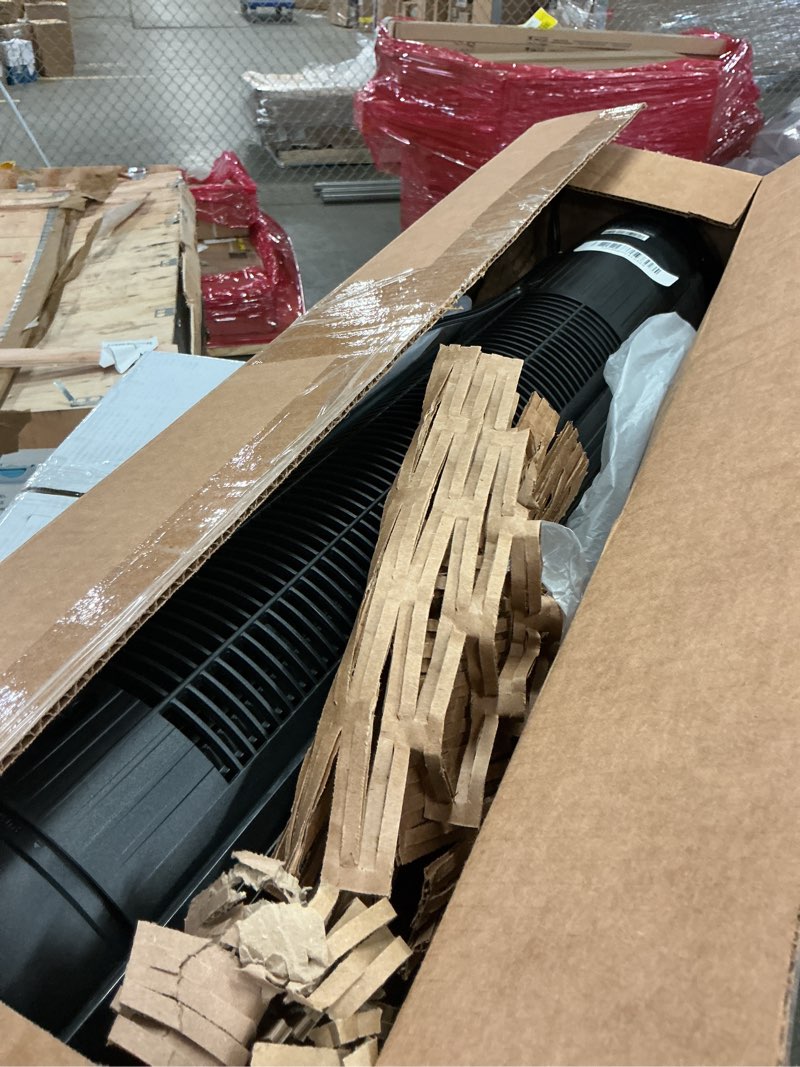 Condition photo showing As Is for Dreo Tower Fan for Bedroom, 2026 Upgraded DC Motor, 28ft/s High Velocity, 20dB Ultra Quiet Standing Fan, 8 Speeds 4 Modes, 90° Oscillating Bladeless Fan for Indoors, Floor Fans with Remote, Black