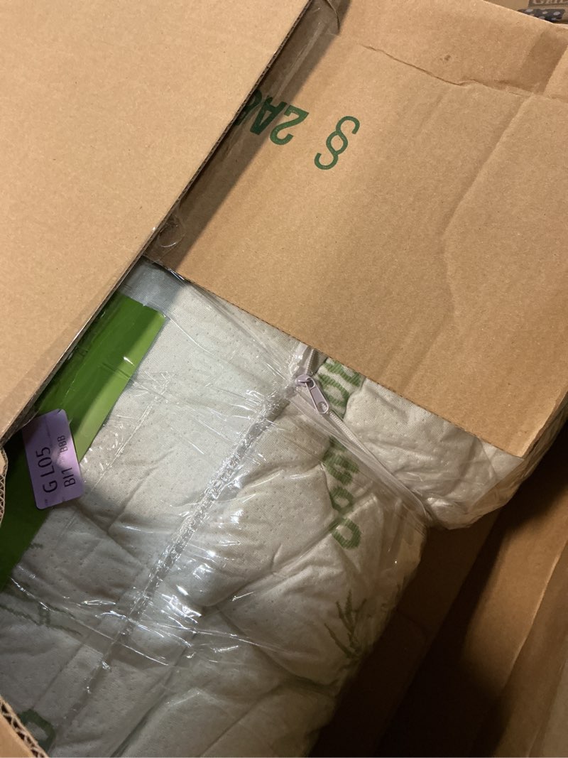 Condition photo showing Good Condition for ultra soft queen size mattress topper - viscose made from bamboo pillow top mattress pad for back pain relief - naturally cooling for hot sleepers, green green queen