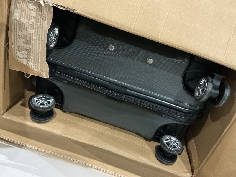 Condition photo showing Good Condition for kono 24 inch luggage suitcase lightweight with spinner wheels tsa lock hardside medium checked luggage durable rolling suitcase grey