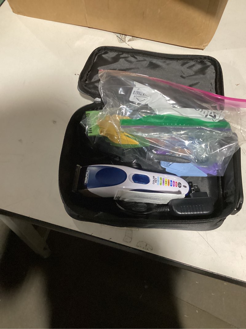 Condition photo showing Good Condition for Wahl Color Pro Cordless Rechargeable Hair Clipper & Trimmer – Easy Color-Coded Guide Combs - for Men, Women, & Children – Model 9649P