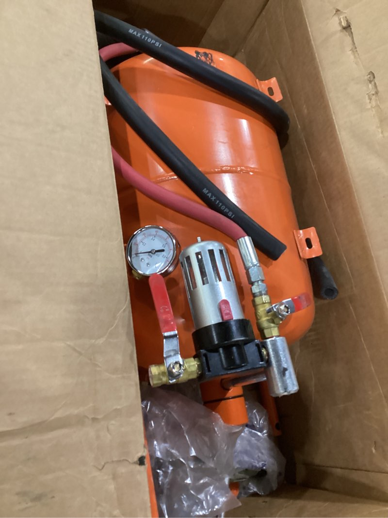 Condition photo showing As Is for similar to stock photo!!! garvee sand blasting machine, 10 gallon portable abrasive blaster with 125 psi & oil-water separator, includes 4 ceramic nozzles for rust, paint, stain removal