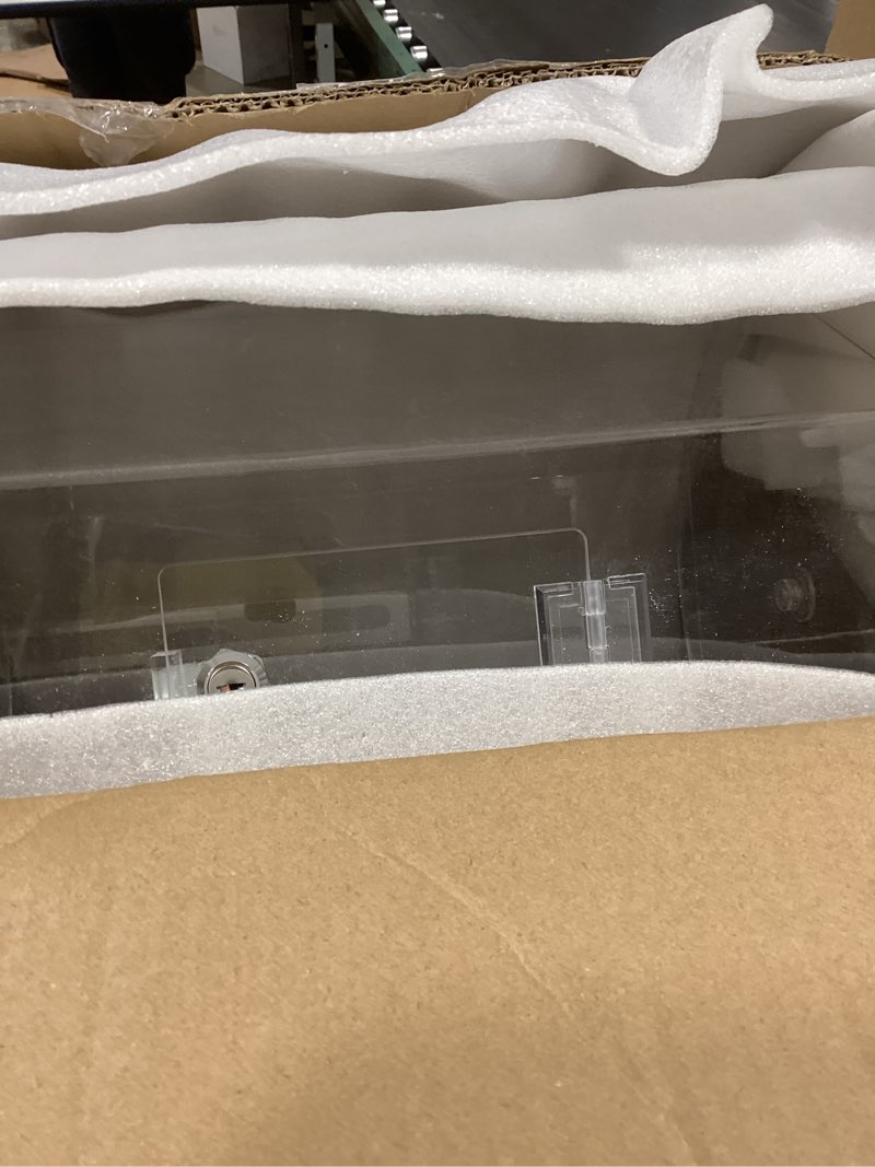 Condition photo showing As Is for Extra Large Acrylic Raffle Drum, 16 x 12 x 14 Inches Clear Raffle Tickets Spinner Cage with Shaking Hand, Transparent Ticket Spinner Box for Prize Draw Games Balls - Holds 4000 Tickets(Hexagon, Black) Black3 16 x 12 x 14.17 inches, XL Hexagon