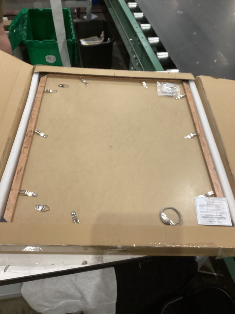 Condition photo showing Good Condition for irahmen 20x24 picture frame set of 2 with plexiglass, wood brown rustic poster frame for wall mounting display 16x20 picture with mat or 20 x 24 without mat rustic brown 20x24