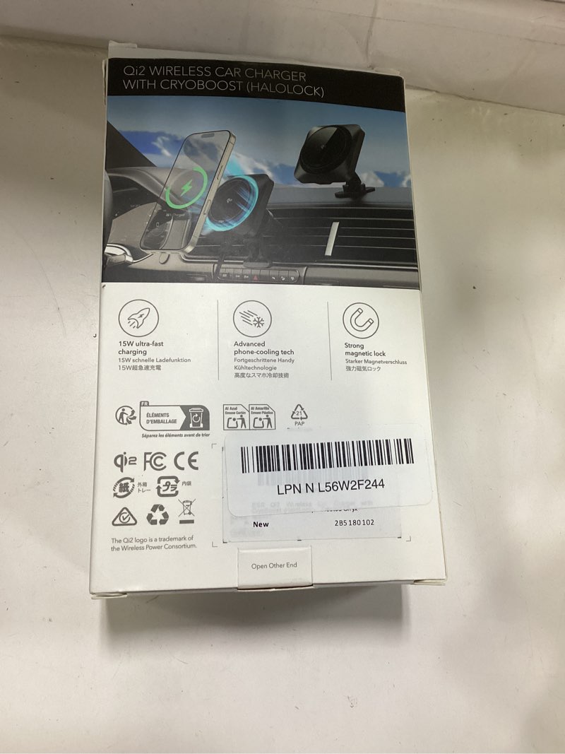 Condition photo showing New/Like New for ESR for Qi2 15W MagSafe Car Mount Charger with CryoBoost, Phone Cooling MagSafe Car Charger, Air Vent/Dashboard Wireless Charging for iPhone 17/16/15/14/13/12, S25 Series, Pixel 10, Fast Charger Qi2 15W - CryoBoost