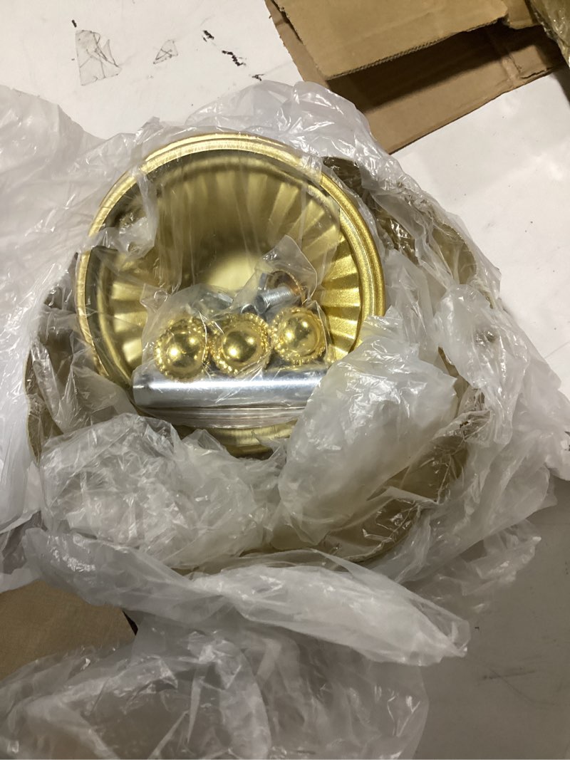 Condition photo showing New/Like New for 8 PCS Compote Bowl Gold Vase for Centerpieces 7" W x 4" H Small Metal Pedestal Vase Antique Gold Urn Vases Flower Arrangement for Wedding Anniversary Parties and Home Decor