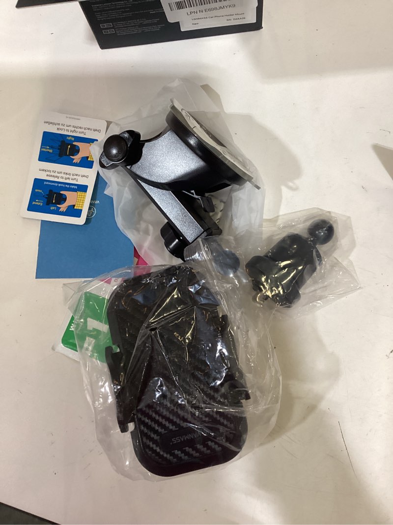 Condition photo showing Good Condition for vanmass car dashboard phone holder universal powerful suction cup mount, dash windshield air vent truck stand compatible with all phones black