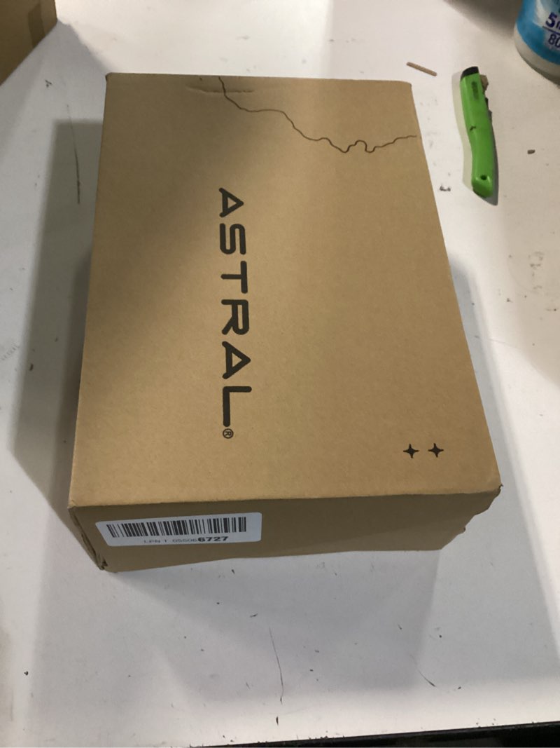 Condition photo showing New/Like New for astral loyak all weather shoes - men's & women's waterproof, breathable sneaker for travel & casual wear.  m6 w7