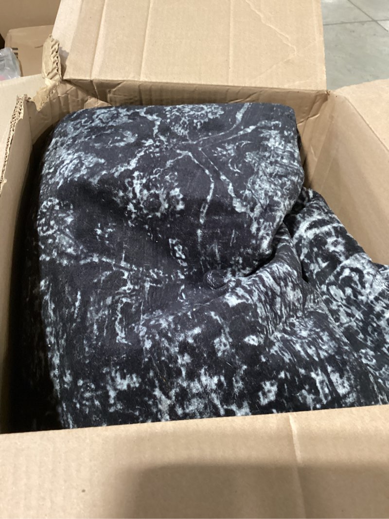 Condition photo showing Good Condition for 8x10 area rugs for living room, non slip washable rugs large rug indoor carpet, durable & soft vintage rug for bedroom dining room home office decor, black black 8' x 10'