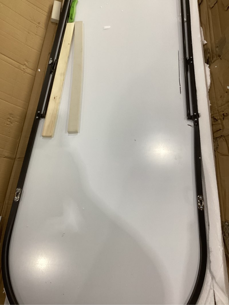 Condition photo showing As Is for NicBex Arched Full Length Mirror with Stand, 56"x19" Aluminum Alloy Frame Floor Mirror, Black - Free Standing, Leaning Against Wall or Wall-Mounted, for Bedroom Living Room Dressing Room Black (Arched) 56"L x 19"W