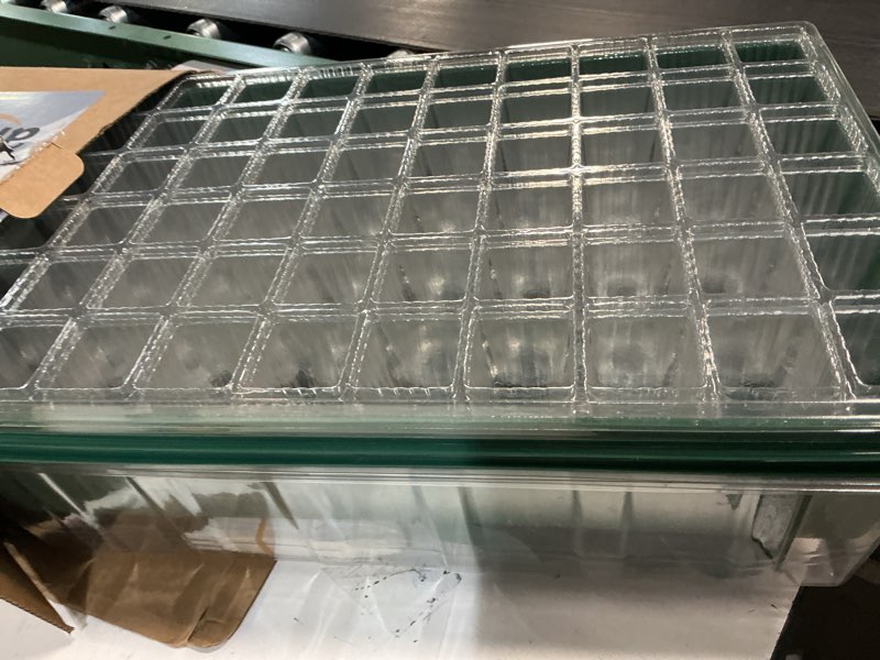 Condition photo showing Good Condition for TONYFUL Seed Starter Tray with Grow Light, 120-Cell Seed Starter Kit with 4.07” Humidity Dome, Indoor Seedling Starter Tray, Seed Starting Tray for Plant Germination, Seeds Growing 120-Cell-2 Pack