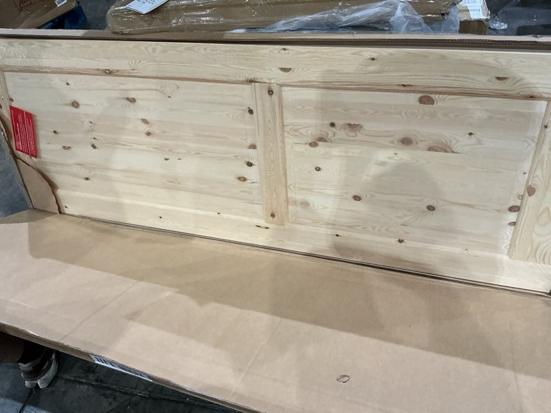 Condition photo showing New/Like New for 28 in. x 80 in. rustic knotty alder 2-panel top rail arch unfinished wood front door slab