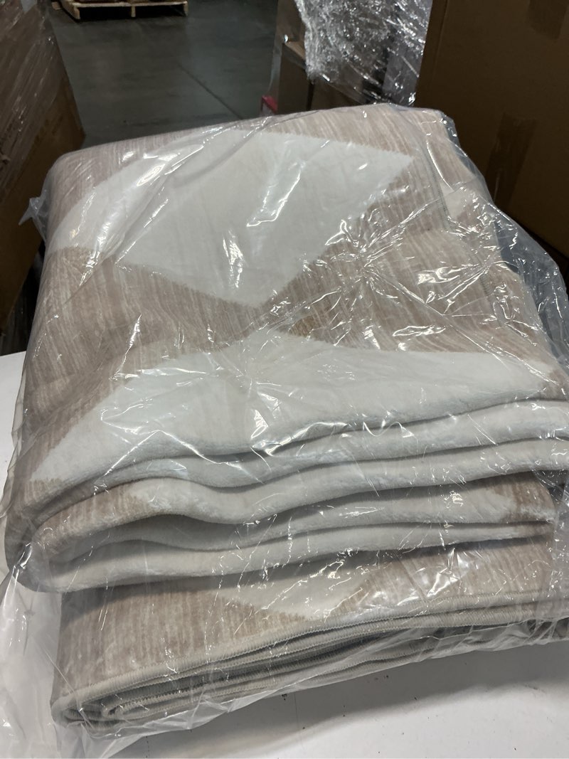 Condition photo showing Good Condition for 8x10 Checkered Area Rugs for Living Room Beige Machine Washable Large Rug Non-Slip Stain Resistant Low Pile Boho Accent Indoor Throw Carpet for Bedroom Dining Room Home Aesthetic Decor 8' x 10' (Rectangular) Checkered Beige