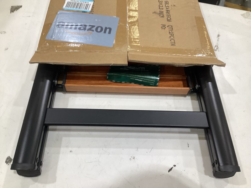 Condition photo showing Good Condition for hbtower step ladder,lightweight aluminum folding step stool with anti-slip wide pedal,330lbs capacity step ladder for household,kitchen,office - blackwoodgrain 2 step black&woodgrain