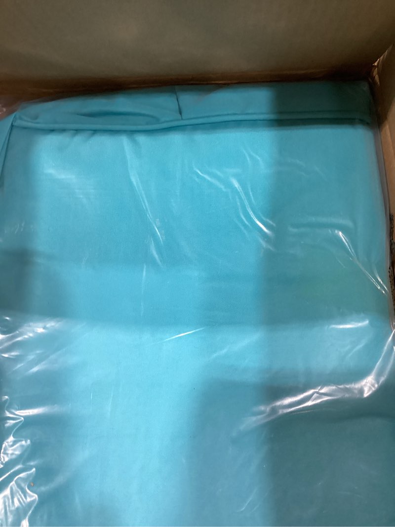 Condition photo showing Good Condition for premium outdoor seat cushion chair cushions for patio furniture 24 l x 24 w x 5 h waterproof & fade resistant deep seat and backrest cushion set with removable covers for chair, sofa 24*24*5 in lake blue