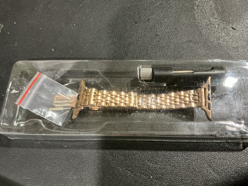 Condition photo showing Good Condition for MioHHR Metal Band Compatible with Apple Watch Bands 49mm Ultra3/2/1,46mm Series 11 10,45mm Series 9 8 7,44mm Series 6 5 4 SE,42mm Series 3/2/1,Stainless Steel iWatch Bands for Women,Rose Gold Rose Gold 49mm 46mm 45mm 44mm 42mm