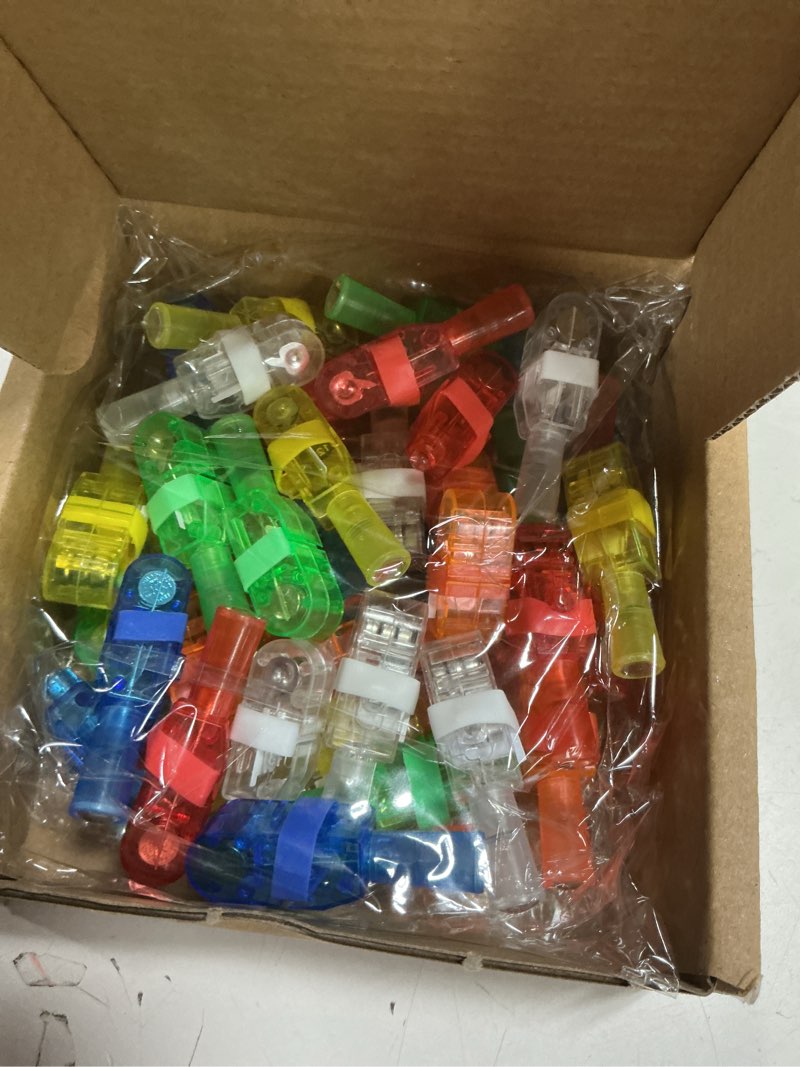 Condition photo showing New/Like New for Christmas Party Favors 36 PCS Finger Lights Christmas Goodie Bag stuffers, Glow in the Dark Xmas Toys Bulk Xmas Gifts for Stocking Stuffers Holiday Favors Classroom Rewards Prizes Style 2