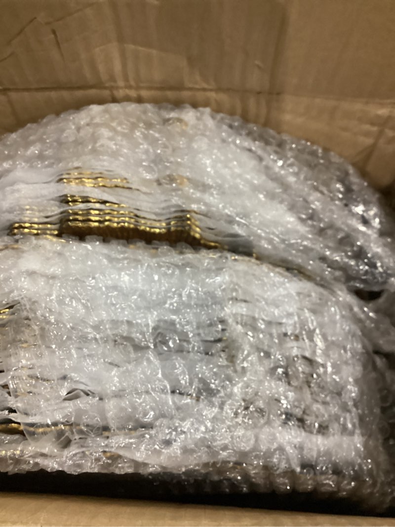 Condition photo showing Good Condition for dandat 100 pcs/ 50 set charger plate bulk 13'' floral reef plates with napkin ring plastic dinner charger hollow out flower napkin holder plastic plate for table setting wedding party (gold) gold 50