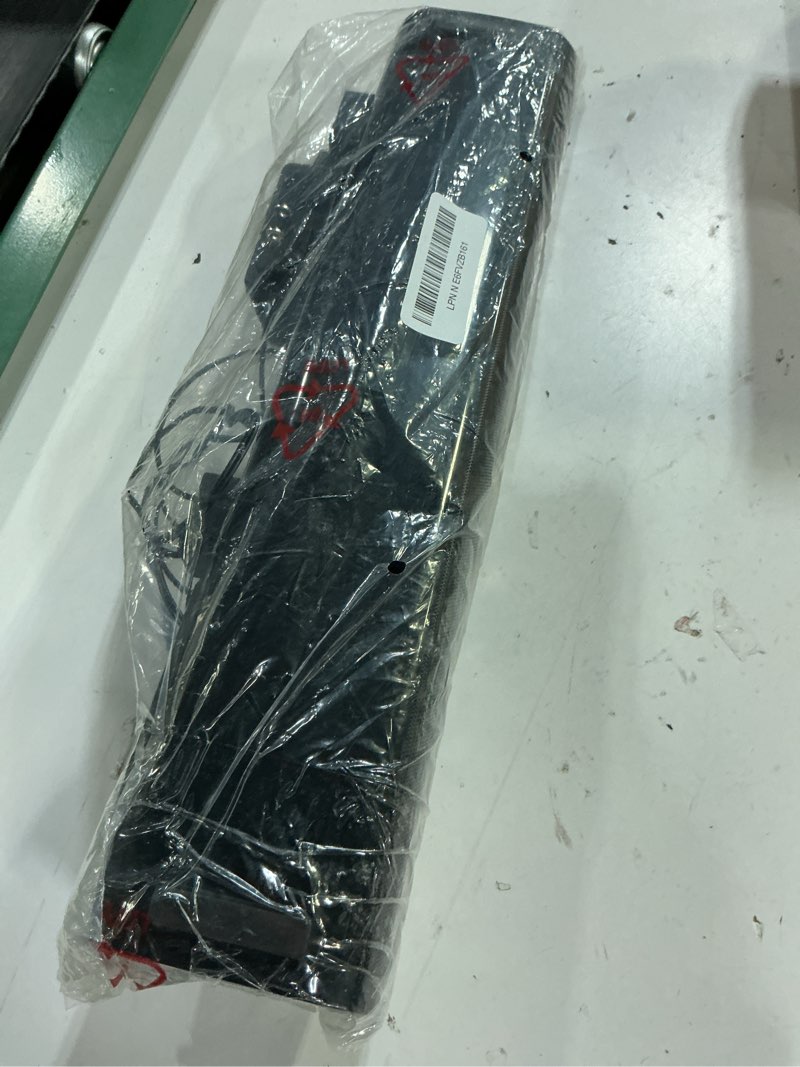 Condition photo showing As Is for 2.1 sound bars for tv, built-in subwoofer, 6 levels voice enhancement, 16 inches tv soundbar speakers with bluetooth 5.3/optical/aux/usb connection, wall mount, 3 eq modes, s100 black