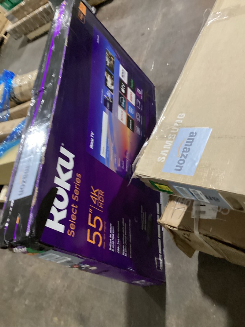 Condition photo showing As Is for Roku Smart TV 2025 – 55-Inch Select Series, 4K HDR TV – Roku TV with Enhanced Voice Remote – Flat Screen LED Television with Wi-Fi for Streaming Live Local News, Sports, Family Entertainment TV only 55"