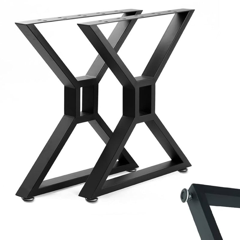 HEONITURE Metal Table Legs - Heavy Duty Desk & Furniture Legs, Modern Industrial Set of 2 (28" Heigh