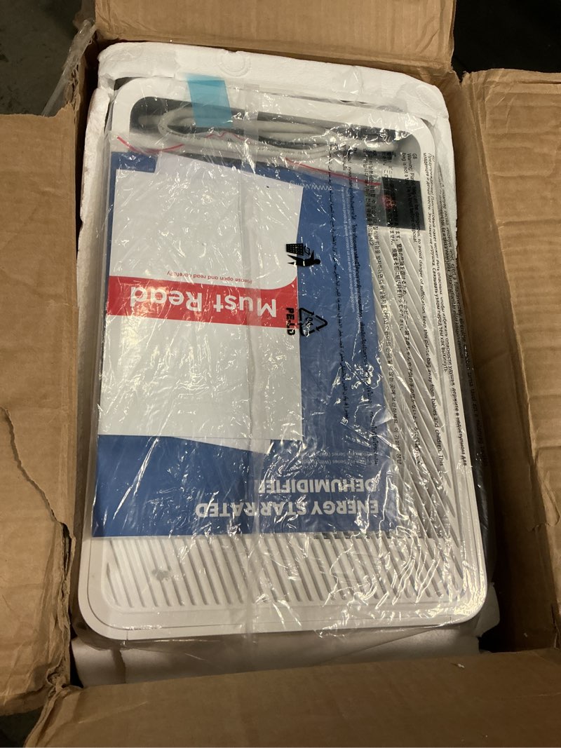 Condition photo showing New/Like New for 5,000 Sq.Ft Most Efficient Energy Star 2024 Dehumidifier with Pump,Vellgoo Max 150 Pint/D (Standard 80 Pint/D) Compressor Dehumidifier for Basement with Drain Hose, Smart Humidity Control White 5,000 Sq.Ft With Pump