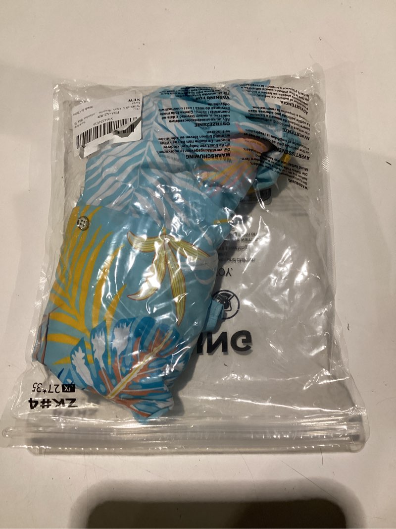 Condition photo showing As Is for wdirara men's hawaiian matching set beach 2 piece outfits shirts and shorts | hawaiian set,summer beach,tropical print,elastic drawstring,button,pocket x-large multicolour blue, shirt only